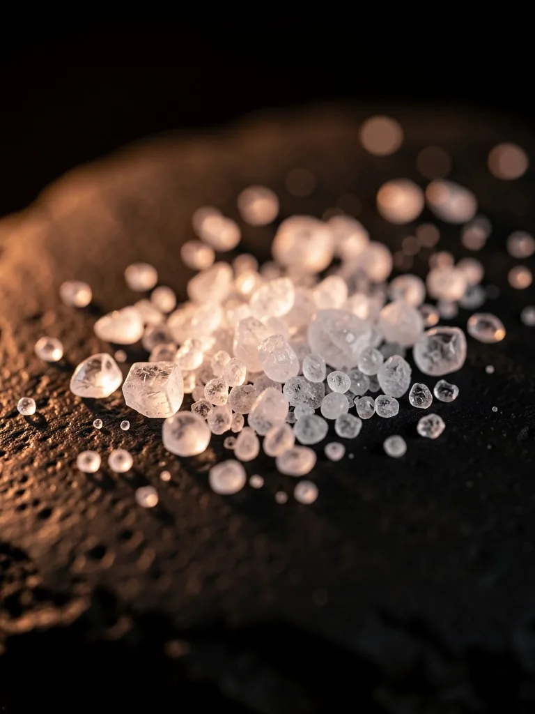 Mineral crystal powder macro photography
